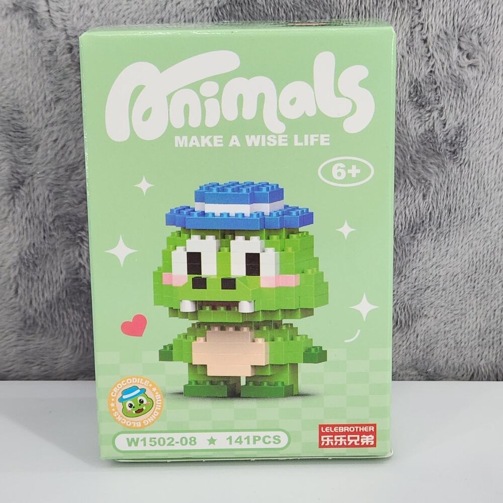 Crocodile 141 Pc Building Block Set, Animal Series - Building Toys for Kids 6+